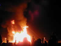 The Man burns