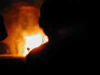 The Man burns