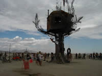 Steel treehouse