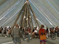 Inside the Man's pavillion