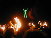 The Man preparing for the Saturday night burn