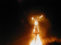 The Man preparing for the Saturday night burn