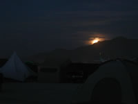 Moon-rise over Black Rock City