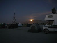 Moon-rise over Black Rock City