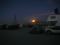 Moon-rise over Black Rock City