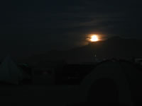 Moon-rise over Black Rock City