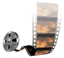 Moving film reel